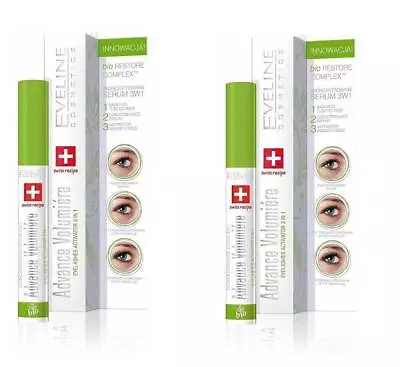 £7 • Buy 2x Eveline Advance Volumiere Concentrated Eyelash Serum Conditioner 3in1 10ml