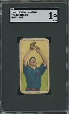 1909-11 T206 🔥 TOLSTOI 🔥 Bob Bescher Hands In Air  SGC 1    • $155.99