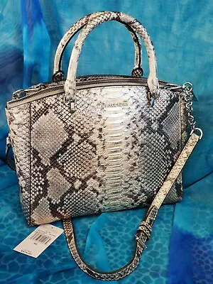 Michael Kors LG Satchel ELLIS Python  Embossed Leather Purse Chain Shoulder Bag  • $159