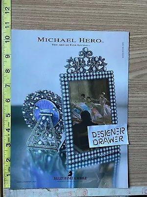 Michael Hero Jewel Photo Frame 2004 PAPER Print Ad Advertisement: Dahli Dancers • $11.95