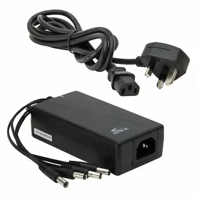 CCTV Power Supply 12V 5A OYN-X TITUS Qvis 5 AMP DC 4 Way PSU Camera SPLITTER • £15.99