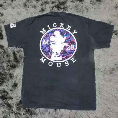 Disney X Neff Mens Mickey Mouse Shirt Large Black Graphic Print Logo 28 Flaw • $10.97