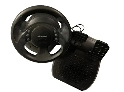 Microsoft Sidewinder Force Feedback Steering Wheel And Pedals X03-65738 • $62.45