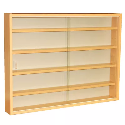 £72.99 • Buy REVEAL - 4 Shelf Glass Wall Display Unit - Beech MC0499