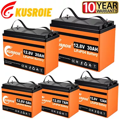 LiFePO4 Lithium Battery 12V 30Ah 20Ah 12Ah 7Ah Deep Cycle For Solar RV Off-grid • $22.98