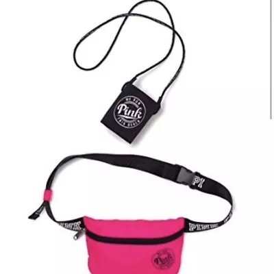 New Victoria's Secret VS PINK Fanny Pack Waist Bag Koozie Lanyard Set NIP • $9.95