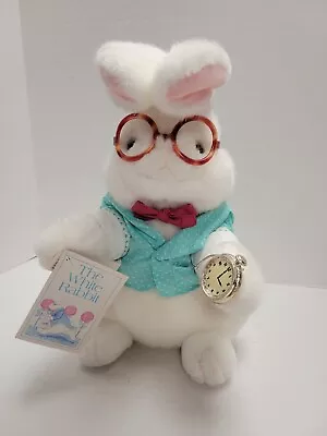 Vintage 1991 THE WHITE RABBIT Alice In Wonderland New Old Stock Plush 16  W Tags • $14.99