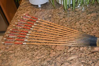 Vintage Ben Pearson Cedar Arrows New Never Fired 25 1/2  Hunting Target Archery • $34.99