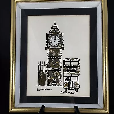 Genuine Framed Signed Vintage Handmade Clock Parts Collage By L. Kersh Of London • $45