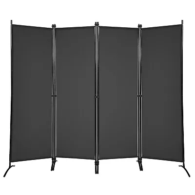 4-Panel 5.6ft Room Divider Folding Fabric Privacy Screen W/Steel Frame • $55.99