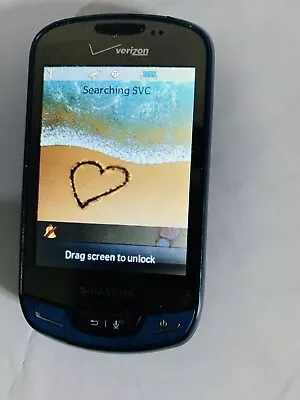 Samsung Verizon Slider Qwerty BLUE Cell Phone 3G Grade C • $16.99