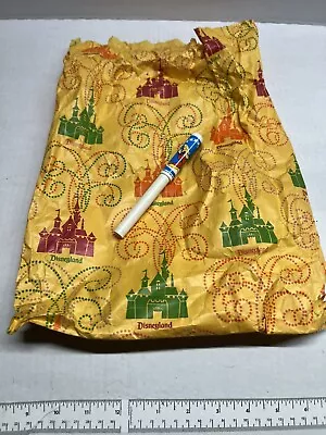 Vintage Walt Disney Paper Gift Bag And Mickey Mouse Ink Pen  • $9.99