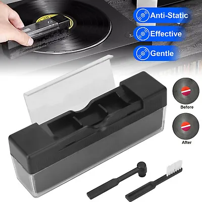 Vinyl Record Cleaning Brush Kit Premium LP Cleaner Set Anti-static Soft Velvet • $10.98