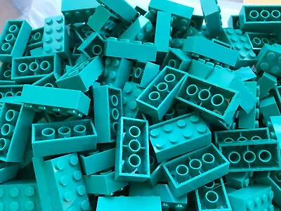 $4.99 • Buy Lego - New- #3001-dark Turquoise- 2 X 4  Brick-20 Pieces