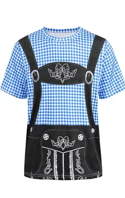 Yolsun Oktoberfest Men's Short Sleeve Bavarian German Lederhosen T-Shirt Size M • $15
