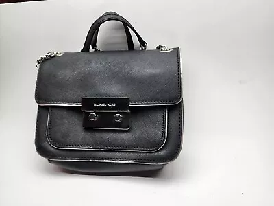 Michael Kors Sloan Specchio Silver Black Saffiano Leather Crossbody • $65