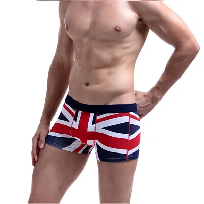 Union Jack Mens Boxers Short British Flag Underwear Cotton London Underwear Gift • £8.28
