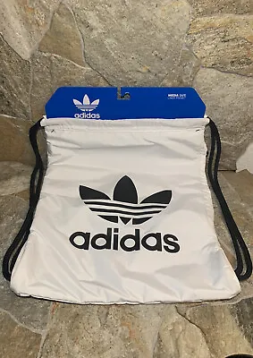 $20 • Buy Adidas Gym Sack Football Sports Shoes Bag White/Black