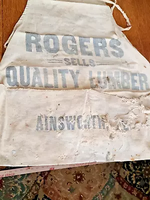 Vintage Rogers Quality Lumber Nail Apron Ainsworth Nebraska • $10