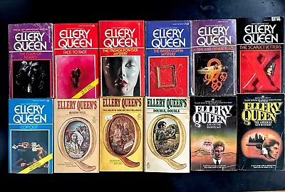 Lot Of 12 Vintage 1970’s Ellery Queen Novels  • $39.99