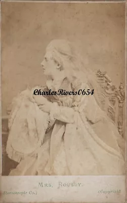 London Stereoscopic Cdv Actress Clara Rousby 1848-1879 Victorian Photo #b507 • £11.50