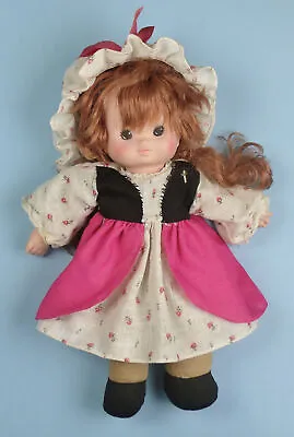 Vintage Eegee Goldberger Doll Cloth Vinyl Wearing Bonnet Painted Face • $12.99