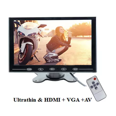 Ultra Thin 9 Inch Car Rear View Monitor With HDMI VGA Input For Reverse Camera • $64.79