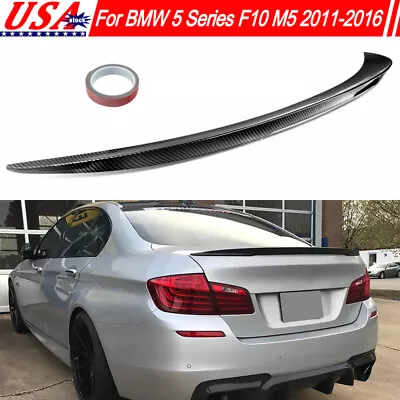For BMW F10 535i M5 2011-16 Carbon Fiber Look Performance Trunk Spoiler Wing Lip • $83.99