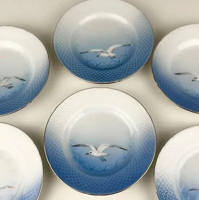 Set 6 X Bread Plates - Bing Grondahl Seagull - 6   - B&G Copenhagen Denmark • $59