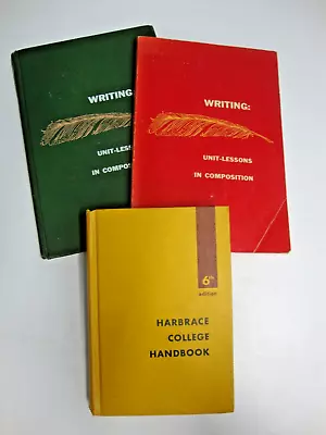 Vintage School Books Lot Of 3 Handbook And Writing Course 1967 • $9.99