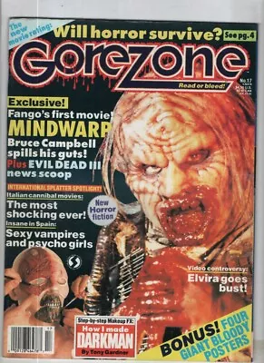 $23.54 • Buy GoreZone Mag Mindwarp Elvira Darkman #17 Spring 1991 022322NONR