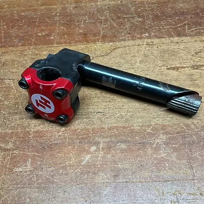 Black Red 21.1 Only Hawk Stem Old School BMX Freestyle Potts Neck Front Load • $12