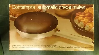 Vintage Contempra C-100 Electric Automatic Crepe Maker Kitchen Appliance • $19.99