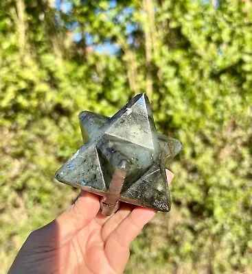 Labradorite Crystal Merkaba Stars Hand Crafted Crystal Stars Natural Stone. • £38