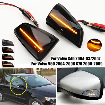 Side Mirror Sequential Lamp Blinker Indicator Fits Volvo S60 S40 C30 C70 V50 V70 • $21.99