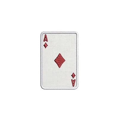 Ace Of Diamonds Playing Card Embroidered Patch Iron-On Vegas Poker Blackjack • $4.93