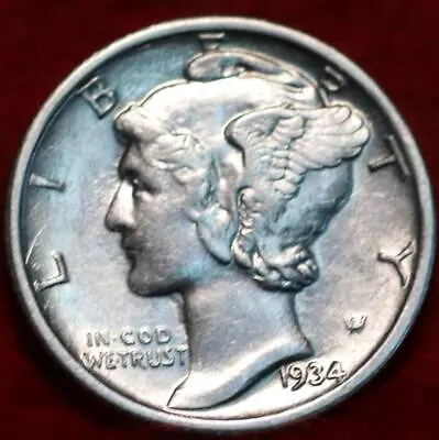 Uncirculated 1934-D Denver Mint Silver Mercury Dime • $6.50