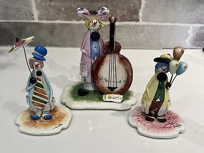 Zampiva Vintage Lot Of 3 Ceramic ClownsItaly Signed • $36