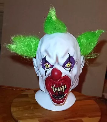 £12.29 • Buy Halloween Fancy Dress Mask Demon Clown Green Hair Scary Latex Full-head  Costume
