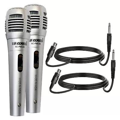 5Core 2 Pieces Dynamic Microphone XLR Audio Cardioid Mic Vocal Karaoke Singing • $14.49