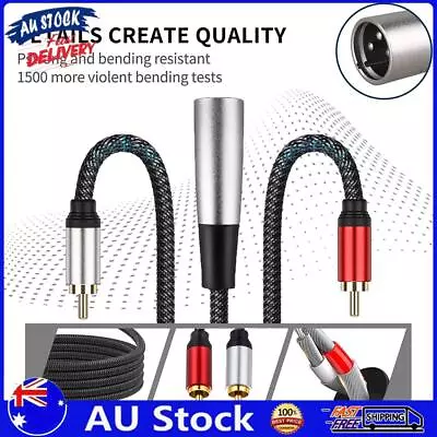 AU XLR To 2 RCA Y Splitter Cable Audio Cable Adapter (2M XLR Male To 2Rca) • $11.39