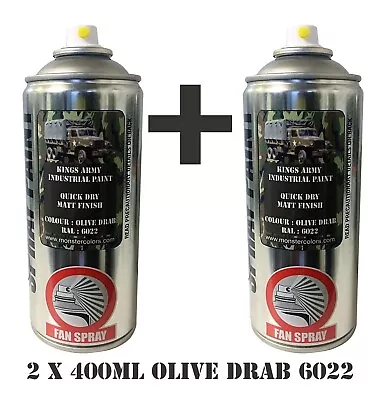 Olive Drab Army Spray Paint Military Vehicle Paintballairsoftmodel Paint  X2 • £23.75