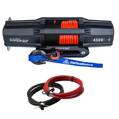 $474.98 • Buy VIPER V2 4500lb UTV Winch 60 Feet Orange AmSteel-BLUE Synt Rope W/ Extension Kit