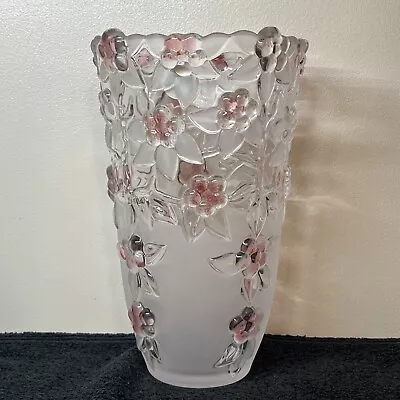 MIKASA Crystal BLOSSOM 9.5 Inch Large Vase WALTHER GLASS ~ Germany. Mint Cond. • £29.99