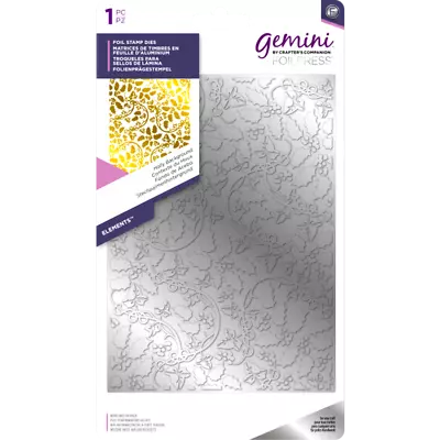 £14.99 • Buy Gemini FOILPRESS Elements Foil Stamp Die - Holly Background New