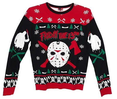 $57.95 • Buy Friday The 13th Jason Voorhees Holiday Knit Sweater - FOR CHRISTMAS PARTIES!