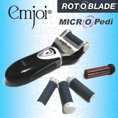 Emjoi 2 In 1 Micro-Pedi Hard Skin Callus Pedicure Roller & Rotoblade Razor • £23.50