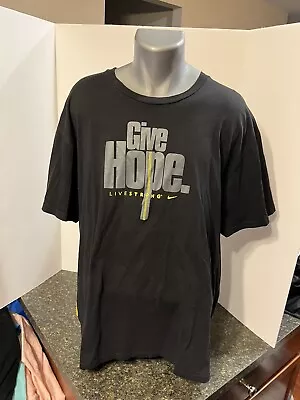 Nike Livestrong Give Hope Men’s T Shirt Size XXL Black - Cotton • $10