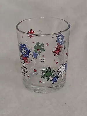 Clear Glass Multi-Color Snowflake Design Votive Tea Light Candle Holder • $1.25