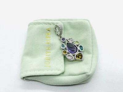 $125 • Buy Judith Ripka Sterling Silver Multi Gemstone Drop Pendant